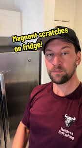Luxury apartment complex needs scratches removed from fridge. A couple tips  when cleaning. Use a clean microfiber towel, dont use anyting corse. Dont  drag magnets across the surface. ...