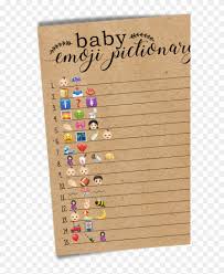 Here are our tips to plan the best party. Baby Shower Emoji Game Baby Shower Pictionary Emoji Hd Png Download 600x1003 4823729 Pngfind