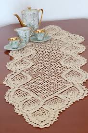 Cream Crochet Table Runner Cotton Table Runner Off Whitetable Cloth Table Decoration Center Piece Lace Table Runner Home Decor Crochet Table Runner Crochet Table Runner Pattern Lace Table Runners