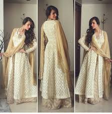 Cream N Gold Very Beautiful And Elegant Outfit Indian Fashion Trends Indian Attire Indian Dresses