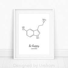 Items Similar To Chemistry Poster Science Poster Serotonin Molecule Chemistry Wall Art Happiness Mo Chemistry Posters Science Poster Printable Wall Art