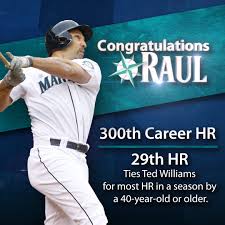 Two Major Accomplishments With One Swing Of The Bat Congratulations Raul Mariners 9 21 13 With Images Seattle Mariners Seattle Sports Mariners