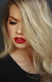 Mac Red Lips Blonde Hair Red Lips Hair Makeup Gorgeous Makeup