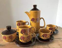 Vintage Coffee Set Royal Worcester Palissey Casual Ware Palissey Taurus Pattern 1970s Coffee Set Retro Coffee Set Vintage T Vintage Coffee Coffee Set Tableware