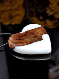 Vine Grape Wood Unique Handmade Unisex Heart Pendant With Etsy Diy Resin Art Resin Diy Polymer Clay Jewelry