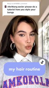 Curtain Bangs Hair Routine Tutorial by Brittany