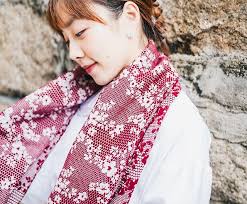 Bossom scarf double-sided dark flower scarf