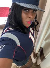 Patriots fan showing team spirit