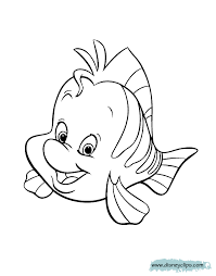 Sebastian little mermaid coloring pages. Flounder Little Mermaid Coloring Pages Novocom Top