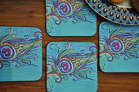 Set Of 4 Coffee Table Coasters Printed With Our Unique Hand Etsy Printed Coasters Coffee Table Coasters Table Coasters