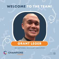 Join us in welcoming Grant Leger to Champions Funding. We asked Grant what  drew him to Champs. The Senior National Account Executive chose Champs TPO  because of the commitment to service, which