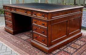 Large Antique Mahogany Partners Desk 400248 Sellingantiques Co Uk Partners Desk Craftsman Home Interiors Wood Office Furniture