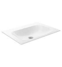 Tap sink bathroom gootsteen, a plan view of a square ceramic container png. Keuco 32950316550 Plan 25 7 8 Ceramic Rectangular Drop In Bathroom Sink In White With Faucet Holes No Faucet Hole