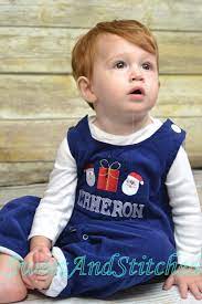Baby Boy Christmas Outfit Toddler Boys Christmas Overalls Etsy