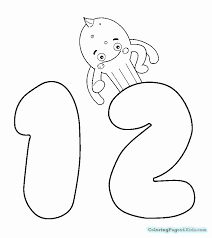 Number 12 Coloring Pages Fresh Number 12 For Coloring Page Coloring Pages Blog Colors Number 12
