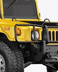 Download Off Road Suv Mockup Half Side View In Vehicle Mockups On Yellow Images Object Mockups PSD Mockup Templates