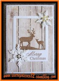 Cartes De Vœux Cerfs Biches Flocons Le Scrap De Coco82 Diy Carte De Noel Carte Noel Cartes De Noel Faites Maison