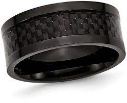 Zales Men S 9 0mm Checker Pattern Black Carbon Fiber Inlay Wedding Band In Black Ip Titanium Black Wedding Band Checkered Pattern Titanium Bands