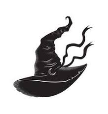Pointy Witch Hat With Crescent Moon Hand Drawn Vector Witch Witch Silhouette Witch Drawing