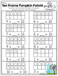 Printable tens and ones worksheet with a shapes theme. October Fun Filled Learning Resources Math Activities 1st Grade Ten Frame Worksheets 1st Grade Ten Frame Worksheets Worksheets Easy Worksheets For Grade 1 Free 5th Grade Math Assessment Test Printable 4 Digit