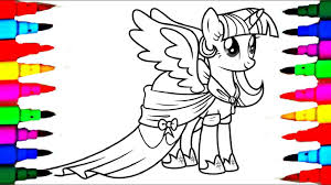 Best my little pony coloring pages. My Little Pony Princess Twilight Sparkle Coloring Pages L How To Color And Learn Colors For Kids Youtube