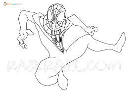 Print spider man coloring miles morales coloring pages spiderman. Miles Morales Coloring Pages Free Printable New Spider Man