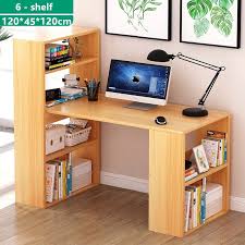 Study tables online at best prices. 1 2m Computer Writing Desk Study Table 6 Storage Bookcase Shelf Workstation Ebay