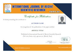 Welcome To Ijrsr International Journal Of Recent Scientific Research