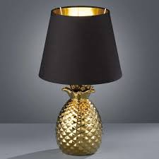 Elegante Keramische Tafellamp Pineapple Goud Zwart Tafellamp Vloerlamp Goud