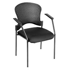 Eurotech Fs9077 Breeze Series Black Fabric And Plastic Office Side Chair With Black Frame Side Chairs Guest Chair Waiting Room Chairs