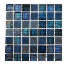 Ivy Hill Tile Bahama Blue Glass Tile 3 In X 6 In X 8 Mm Tile Sample Ext3rd103331 The Home Depot Blue Glass Tile Splashback Tiles Tile Samples
