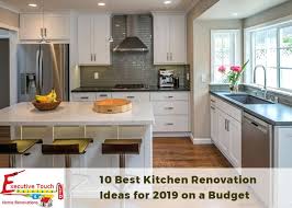Notice the balance of traditional elements with the more modern details such as shiplap hood and mitered edge. 10 Best Kitchen Renovation Ideas For 2019 On A Budget
