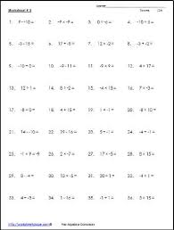 A math website kids love! Integer Worksheet 3 Integers Worksheet Integers Printable Math Worksheets