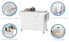 Stainless steel kitchen island trolley ukrainian keyboard. Sobuy Fkw33 W Kitchen Trolley With Stainless Steel Plate Kitchen Cabinet Kitchen Island Serving Trolley With Shelf For Rubbish Bin Amazon De Home Kitchen