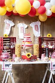 Shop for baby shower decorations, including banners, hanging baby shower decor, and centerpieces. Simply Paush Events S Baby Shower Bbq Photo Gallery At Catch My Party Bbq Baby Shower Decorations Backyard Baby Showers Barbecue Baby Shower