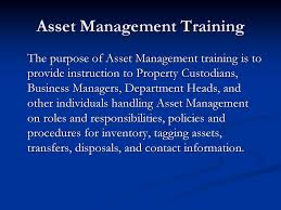 Business managers oversee the activities of workers; Asset Management Training Ppt Download