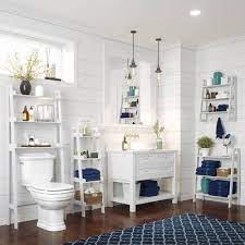 Target bathroom cabinets and shelves over toilet. Over Toilet Space Saver With Tiered Ladder Shelves Riverridge Home Target