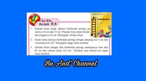 Maybe you would like to learn more about one of these? Ayo Kita Berlatih 8 6 Matematika Kelas 8 No 1 8 Bab 8 Bangun Ruang Sisi Datar Hal 188 190 Youtube