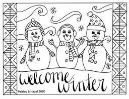 You can print these adult coloring pages for free or use. Welcome Winter Coloring Page By Paisley And Hazel Tpt