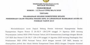 Mohon kisi2 soal skb untuk mahkamah agung formasi pranata komputer. Jadwal Lengkap Skb Cpns 2019 Mahkamah Agung Cek Di Sini Halaman All Kompas Com