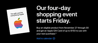 Cyber monday 2020 may have ended, but experienced shoppers know that top deals are available year round on bestbuy.com. Apple Offering Up To 150 Gift Card With Select Products On Black Friday Through Cyber Monday Macrumors