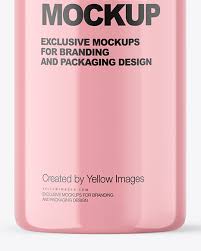 To use these psd template you need adobe photoshop. Clear Cosmetic Bottle With Pump Mockup In Bottle Mockups On Yellow Images Object Mockups