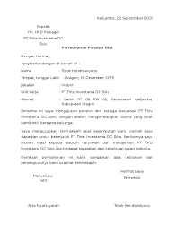 · telah berusia 51 tahun dan masa kerja 30 tahun 5 bulan demikian permohonan ini atas perhatiannya disampaikan terima kasih. Surat Pengajuan Pensiun Dini