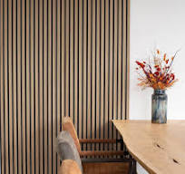 9 Feet Slat Wooden Ribbed Wall Panel Structural Insulated Wood Panels for  Living Room Bedroom or Apartment