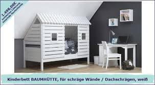 Neuheit Kinderbett Baumhutte Fur Dachschragen Und Schrage Wande Massivholz Weiss Zimmer Kinderbett Dachschrage Wohnen