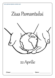 Ziua Pamantului Planse De Colorat Si Educative Earth Day Coloring Pages Earth Coloring Pages Free Coloring Pictures