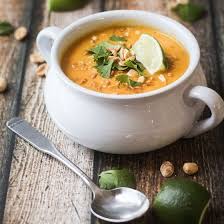 This Delicious Thai Sweet Potato Soup Recipe Features Sweet Potatoes Carrots Yellow Sweet Potato Carrot Soup Thai Sweet Potato Soup Sweet Potato Soup Recipes