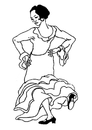 Touch device users can explore by touch or with swipe gestures. Coloring Page Flamenco Dancer Free Printable Coloring Pages Img 19007