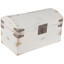 Simplicity white metal wedding card box, 8.5'' l x 9'' w x 11.2'' h. Antique White Wedding Card Box Hobby Lobby 830455