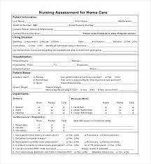 Nursing Assessment Form For Home Care In 2021 Nursing Assessment Nurse Nursing Documentation